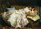 Auguste Toulmouche Famous Paintings - Dolce far niente